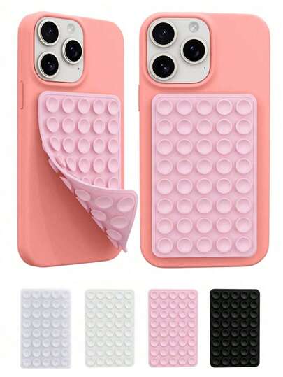 1PC Silicone Phone Sticky Grip Handle, Suction Phone Case Stand, Hands-Free Sticky Phone Handle For Selfie And Video, Mobile Finger Grip Stand