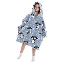 Manta con capucha, manta con capucha con estampado de borreguito para mujeres, sudadera con manta estampada ultra suave y cálida para mujeres, hombres y adultos, regalo para damas