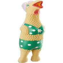 Outward Hound By Charming Pet Squawkers Grandma Hippie Chick Latex Squeaky Rubber Chicken Dog Toy, Funny Interactive Holiday Toy For Dogs, Large Size - ColorB - 查看 1