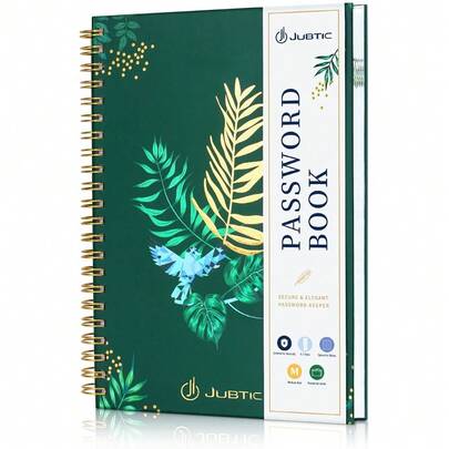 Spiral Flowers Internet Password Book With Alphabetical Tabs Logbook 140 Pages