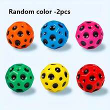 2/4 Random High Elasticity Space Balls - Multicolor Non-Slip Outdoor Play, Durable & , Birthday Gifts, Backyard Games, Family Fun, Toy, Playful Design, Nonslip Grip - Random Color -2pcs - View 2