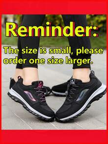 Women's Walking Shoes, New Spring/Autumn Ladies Shoes, Mesh Breathable Black Shoes, Outdoor Sports Hiking Shoes, Lightweight Comfortable Running Sneakers, Slip-On Women's Shoes