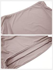 MFVIM Women's Solid Color Pleated Bodycon Mini Skirt