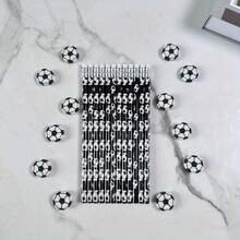 10 lápis HB com tema de futebol - adequados para escrever, desenhar e esboçar - lápis de madeira duráveis, artigos de papelaria esportivos para casa, escola, presentes, artigos de papelaria para festas, materiais de escritório