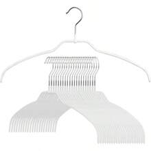 Mawa By Reston Lloyd Silhouette Ultra Light Thin Series NonSlip Space Saving Clothes Hanger For Shirts Style 42 FT Set Of 20 White - White - View 1