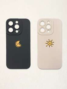 Couple Phone Cases - Sun & Moon Design, Black & White Phone Cases Compatible With IPhone & Galaxy Smartphones, Phone Cases, Case Compatible With IPhone 17 Pro Max, Covers, Cute Phone Cases, Compatible With IPhone 13, 15, 16 Pro Max, 16 - Multicolor - View 42