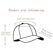 Women's Large Baseball Cap With NY Letters- Breathable Fabric, Adjustable Head Circumference, Six-Piece Structure Design With Curved Brim, Casual Sports Style, Suitable For Spring And Autumn Printed Urban Style(Hand Washable)- Ideal For New York F - Màu xám đen - Xem 4