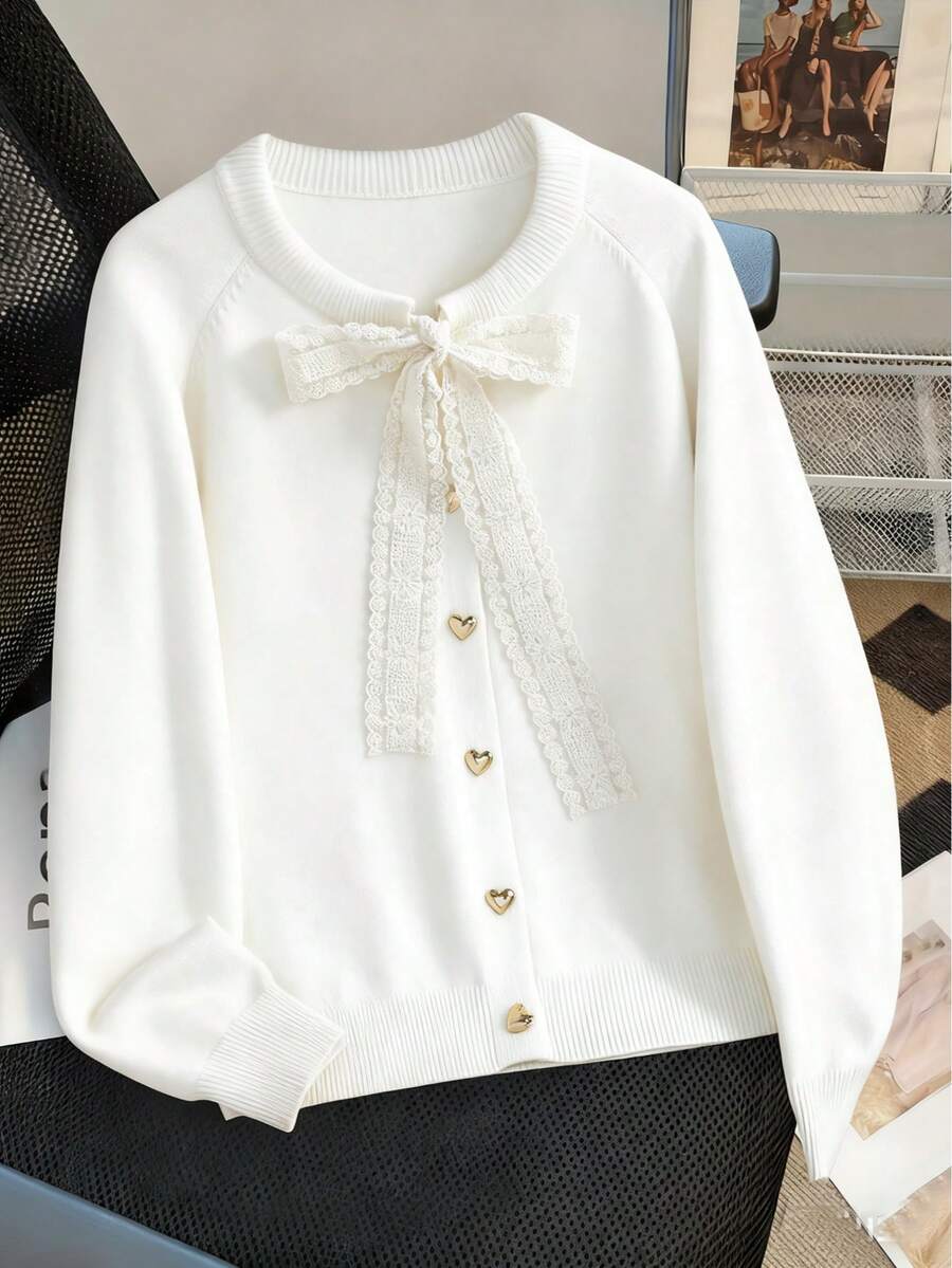 GIGOGOU Suéter de punto de manga larga informal para mujer talla grande 1XL-5XL, cálido para otoño e invierno - Blanco - Ver 1