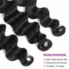 BINF Extensiones de cabello humano de onda profunda suelta de 8 a 30 pulgadas, paquetes de cabello humano brasileño de onda suelta, cabello rizado mojado, 3 paquetes de cabello humano, extensiones de cabello humano para niñas, perfecto para peinados DIY, adecuado para todas las etnias, regalo ideal para Navidad, Año Nuevo y Halloween, otros días festivos, accesorios para el cabello, Halloween, cosplay, disfraces, moda, fiesta, Navidad, carnaval, festival de música, regalo de Año Nuevo para mujeres - Natural Black - Ver 6