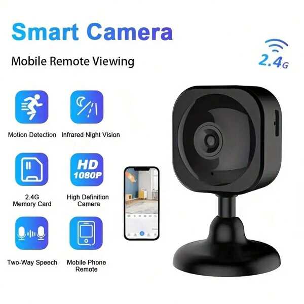 Mini Kamera Wifi,[2.4G Mobile Remote WiFi Camera] Surveillance Camera, 1080P High-Definition Resolution, Smart Home WiFi Security Camera, Mobile Remote 2.4G Camera, Mobile Remote App, Assistant, Wireless Camera