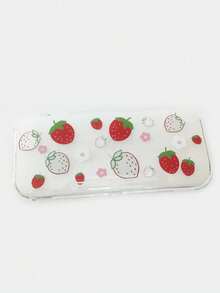 1pc Scratch-Resistant Clear PC Case With White Strawberry Design, Compatible With Switch Lite Console - Multicolor - View 9