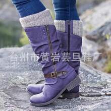 Women Mid-Calf Boots - Black - View 1