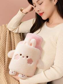 1pc 1000ml Premium Faux Fur Hot Water Bag For Pain Relief And Comfort-Perfect For Neck, Back, Shoulders, Legs And Menstrual Cramps, For Belly/Hand/Uterus Warming, For Neck, Back, Shoulders, Legs And Menstrual Cramps