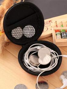 Rose Red Shiny Heart Pattern Letter A-Z Portable Mini Storage Bag,Love Pattern Waterproof And Anti Drop Digital Bag, Initial Name Logo Phone Charger Data Cable Storage Bag, Zipper Storage Box Around Wallet Data Cable Bag Digital Bag Electronic Bag Electronic Storage Device Data Cable Storage Device Wireless Earphones Bluetooth Earphones Headphones Business, Travel, School, College, Office,Couple, Back To School, Favorite Her