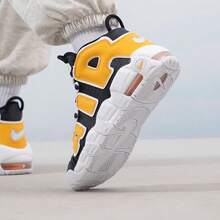 Nike AIR MORE UPTEMPO KI (GS) Women/Kids Casual Sneakers FN0262-001 - Black/Gray - View 3