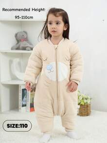 Children Quilted Sleeping Bag For Four Seasons Infant Toddler Boy Girl Detachable Sleeve Split Leg Striped Printed Sleepsack One Piece Sleep Sack - Multicolor - View 19