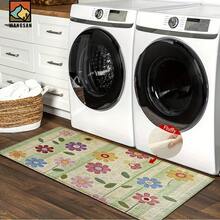 1 pieza/2 piezas Alfombra de baño con patrón de flores coloridas, material de cachemira sintética, decoración esponjosa adecuada para baños, entradas, cocinas y decoraciones festivas, lavable a máquina, idea de regalo