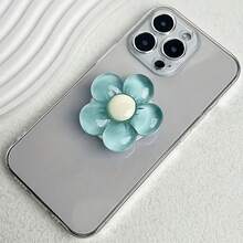 Suporte dobrável para celular em resina transparente com estampa de flor rosa fofa, presente criativo para amigos, design antiderrapante, acessório universal para smartphone, presente para o Dia das Mães ou aniversário. - Multicolorido - Ver 11
