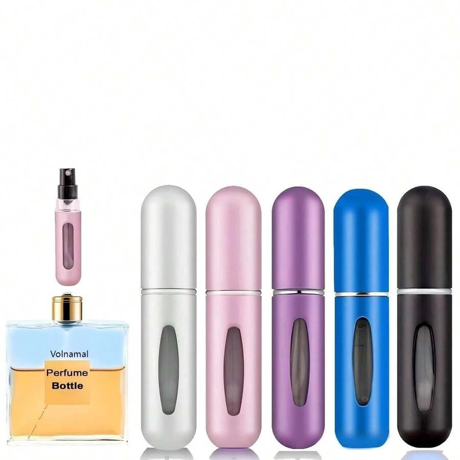 1pc Portable Perfume Atomizer - Mini Refillable Design For Travel And On-The-Go Use - màu đen - Xem 1