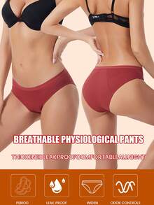 5 Piezas/Lote Bragas femeninas para el período - Tipo no absorbente Ropa interior cómoda a prueba de fugas y lencería fisiológica Pequeña malla transpirable - Multicolor - Ver 2