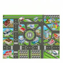 1pc City Traffic Play Mat - Garages - Interactive Road Map For Kids, Educational Tool, Room Decor, Perfect Birthday Halloween And Christmas Gift (Excluding Car Toys) - Multicolor - View 9