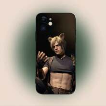 Funda de teléfono de Leon S. Kennedy de 4 compatible con iPhone 15, 14, 13, 12, 11, Plus, Pro Max, XS, X, XR, SE, Mini, 8, 7 de silicona suave en color negro. Funda compatible con Samsung Galaxy S17 Pro Max, S17 Pro, S17, S16 Pro Max. - Z3 - Ver 4