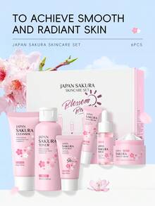 LAIKOU 一套莱寇樱花6件套及樱花4件旅行套装，保湿修护护肤套装，抗氧化护肤礼盒，保湿护肤礼品袋，适合旅行、露营、徒步、登山等户外活动，圣诞礼物 - 粉色 - 查看 11