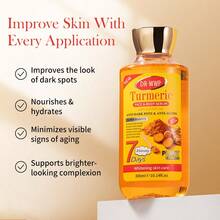 1/2瓶300毫升面部及身体亮白精华液，蕴含AHA/熊果苷/姜黄/维生素C/曲酸精华，保湿、提亮、美白、紧致，温和不刺激，抗衰老，改善肌肤暗沉，舒缓、修复、淡化色斑，大容量，适合所有肤质，节日礼品 - 彩色 - 查看 13