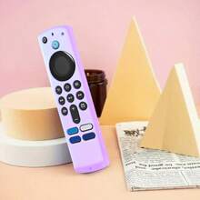 2 Pcs Silicone Cover Compatible With Fire Stick Remote, Protective Case Compatible With Alexa Fire TV Remote 4K Replacement , Compatible With Firestick Remote Skin Sleeve, AntiSlip, Glow Green In The Dark Insulation,Galentines,Puppy,Carnival,Party Decorations,Kitchen Decor,Household Items - Luminous Green + Luminous Purple - View 3