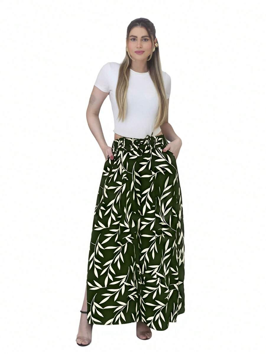 Women Skirts - Army Green - View 1