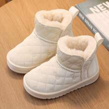 1双婴儿休闲踝靴，简约舒适的套穿式雪地靴 - 米色 - 查看 12