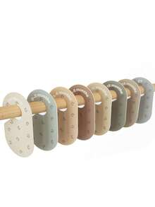 8 piezas/set Divisores de armario para bebé - Separadores de percha de madera de doble cara para organizar la ropa del bebé, organizador de armario para bebé, organización de la guardería para ropa de bebé recién nacido a 2 años, niño y niña, regalo de ducha de bebé, decoraciones para la habitación - Multicolor - Ver 12