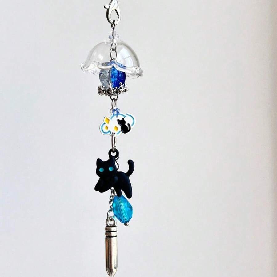 Dây đeo điện thoại di động chuông gió CCD hạt thủ công mặt dây chuyền nhỏ tự làm. Tương thích với Android và hầu hết các điện thoại thông minh, quà tặng cho mẹ, gia đình, bạn bè, trẻ em, sinh nhật, ngày lễ - Chuỗi điện thoại di động 1 - Xem 1