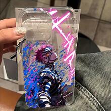 Funda de teléfono Cool D  compatible con iPhone 17, 16e, 16, 15, 14, 13, 12, 11 Pro Max, Mini, Air, XR, XS, X, 7, 8 Plus - Funda suave de TPU transparente, accesorios de cubierta protectora para dispositivos, funda de teléfono transparente, funda de teléfono de TPU, material de TPU suave, funda de teléfono flexible, para fanáticos del anime, coleccionistas de cultura pop - Mezcla de colores - Ver 5