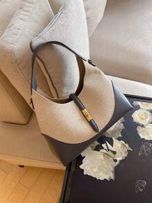 拼色小众设计饺子包，百搭通勤便携单肩斜挎包，手提包，适合日常通勤，休闲约会，逛街，碰撞粒子妈妈包 - 彩色 - 查看 13