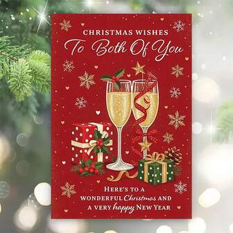 1pcChristmas Card For Couples Festive Greeting Card For Friends Family Romantic Holiday Wishes Card For Husband Wife Partners Christmas And New Year Gift - Ideal For Anyone (With Envelope + Greeting Card)" (11cm X 16cm) Christmas Gift Card" A Gift Suitable For Everyone A Card Suitable For Giving To Colleagues