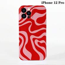1pc Minimalist Asymmetrical Patchwork Pattern Glossy Hard Shell Phone Case, Suitable For IPhone 11/12/13/14/15/16 Pro Max