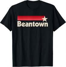 Beantown Stripes Boston Massachusetts MA Men Women Kids T-Shirt - màu đen - Xem 1
