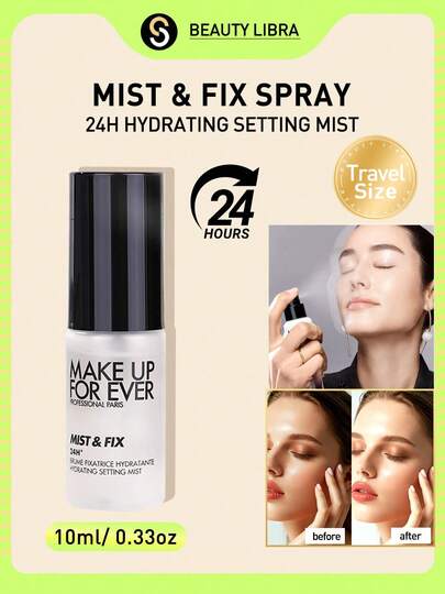Make Up For Ever 10 ml/0,34 oz Seyahat Boyu Nemlendirici Şekillendirici Sprey, Uzun Süreli Nemlendirme ve Şekillendirme