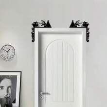 Christmas Reindeer Sleigh Metal Door Frame Decor - Freestanding Holiday Accent For Fireplace, Desk & Bookshelf - Perfect For Parties & Gatherings