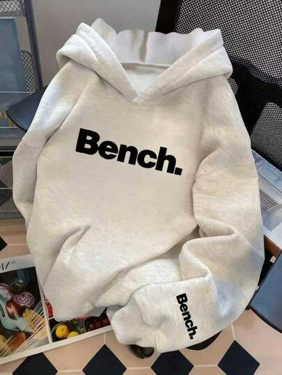 Sudadera con capucha con estampado gráfico y forro térmico para niña preadolescente, cálida y cómoda para otoño/invierno