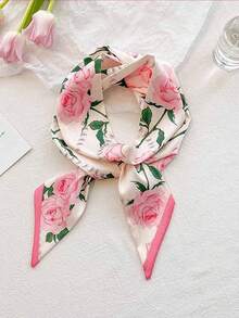 4pcs Floral Headbands - 4 Styles Silk Headscarves, Suitable For Women | Party, Wedding, Boho Accessories, Warm Headbands, Women Headscarves, Winter Hair Accessories - Multicolor - View 4