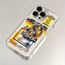 Funda de teléfono personalizada estilo pixel  WAR GREYMON Agumons compatible con Apple  17 Air 16 16e 15 14 13 12 Mini 11 Pro Max X XR XSMAX 8 7 e Plus, funda transparente suave ultrafina, nuevo modelo - Mezcla de colores - Ver 2