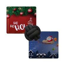 Kit 02 Capas De Almofadas Estampas Natalinas Mais 01 Almofada Nó Cores Lindas - NATAL 15 + NÓ PRETO - Visão 1