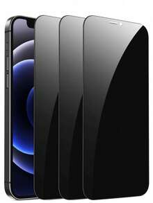 3PCS Privacy Protection Full Screen Tempered Glass Protective Film For Privacy Screen Protection Compatible With Apple 17/17 Pro/17 Pro Max/17 Air/15/15Plus/15Pro/15Proma/16pro Max/16/16e/16plus - 黑色 - 查看 9