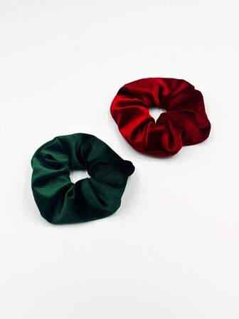 2pcs Velvet Solid Color Premium Hair Accessories Set - Hair Scrunchies, Hair Tie, Hair Ties, Star, Moon Elements, Soft & Skin-Friendly, Versatile For Autumn/Winter, Christmas Gift, Everyday Wear ,Ponytail Holders ,Hair Elastics ,Hair Rubber Bands ,Hair Rope