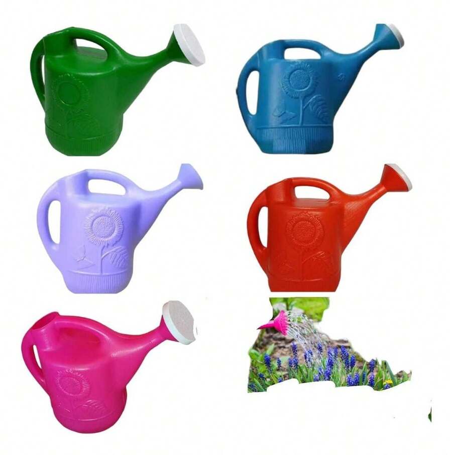 2pzs De Regadera Gigante Para Jardín Capacidad 6lts - Multicolor - Ver 1