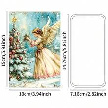 12 Stück Vintage Weihnachtspostkarten-Set - Engel, Rentier, Weihnachtsmann & Schneemann Design Feiertags Wanddekoration für Zuhause und Schlafzimmer, Weihnachts Kleinplakate, perfekt zum Sammeln und Verschenken, Wandaufkleber Raumdekoration Schlafzimmerdekoration Küchendekoration Heimdekoration