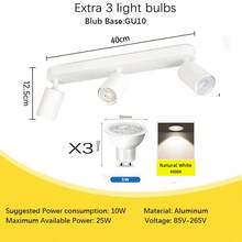 GU10 嵌入式吸顶灯，矩形/圆形吊灯，房间装饰 LED 吸顶灯，铝制现代家居装饰聚光灯，黑色/白色，可更换 GU10 灯泡，可选带/不带灯泡，适用于客厅、餐厅、卧室、厨房、走廊、咖啡厅、展览厅、阅览室、酒吧、走廊、酒店、服装店、陈列室，尺寸和形状可定制