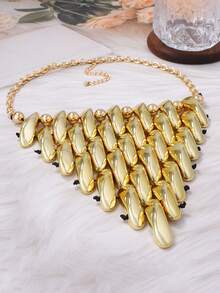 1 pieza Collar con colgante geométrico triangular vintage hecho a mano de CCB para mujeres